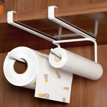 Кухненски стойка за хартиени кърпи за ръце, тоалетна за пробиване, стойка за ролка хартия, закачалка за кухненски хартиени кърпи, рафтове за съхранение на полиетиленово фолио и парцали