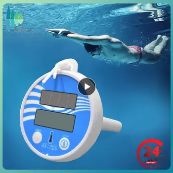 1-10 бр. Плаващи дигитален термометър за басейна, слънчева енергия, Открит термометър за басейн, Водоустойчиви LCD дисплей, СПА-термометър