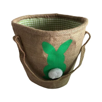 1/2/3 Чанта за зайци, износостойкая Великден кошница за пазаруване, Празници кофа, бебешки аксесоари, чанти с дръжки, двойна дръжка, зелен