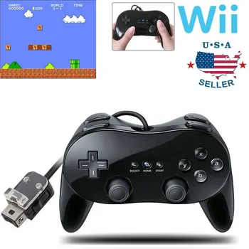 1/2 бр. Нов кабелен класически контролер Геймпад, игри и джойстик за класическата конзола Wii Второ поколение
