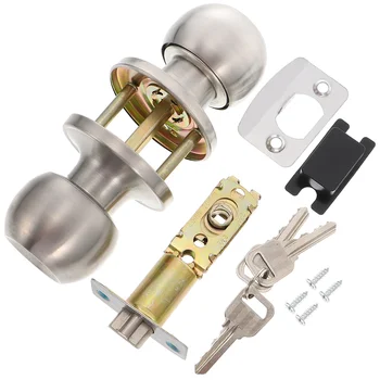 1 Комплект Система за Заключване на вратите дръжка Врата Вътрешна Външна Врата дръжка С ключалка и аксесоар за ключове