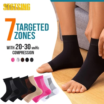 1 Чифт чорапи за невропатия, чорапи за фиксация на глезенната става и компрессионных чорапи при тендините, За облекчаване на болката и подошвенного фасцита при жените и мъжете