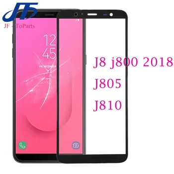 10 Бр. Замяна За Samsung Galaxy J8 2018 J800 J810 J805 Сензорен LCD панел на Предната Външна Стъклена Леща С ОСА
