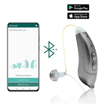 10-канални цифрови слухови апарати Bluetooth BTE RIC за възрастни хора с молбата, невидим регулируем усилвател на звука за хора със загуба на слуха