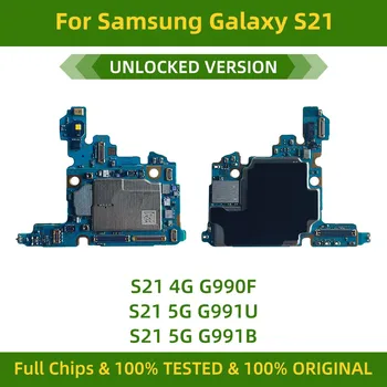100% Оригинална Разблокированная дънна Платка S21 5G G991U G991B за Samsung Galaxy S21 4G G990F Напълно тестван