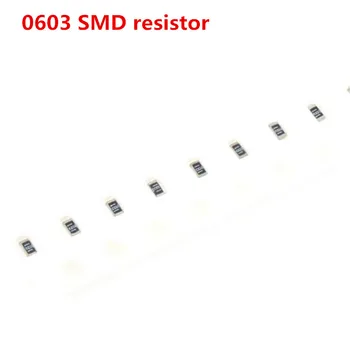 100шт SMD 0603 1/8 W чип-резистор резистори 0 Ω ~ 10 М 0R 1K 4,7 K 4K7 10K 100 1 10 100 220 330 Ома 0R 1R 10R 100R 220R 330R