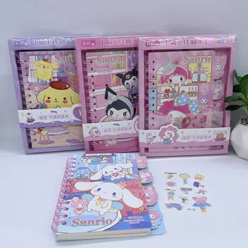 10шт Sanrio A5 Мультяшная Награда На Макарата Kuromi Melody Hello Kitty Мини Бележник Имат за Награда Канцеларски материали на Едро