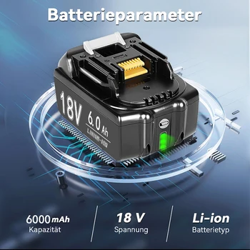 18 Акумулаторна литиево-йонна батерия 6000 mah за Makita 18v Батерия BL1840 BL1850 BL1830 BL1860B LXT 400 18650 акумулаторна батерия BL1860
