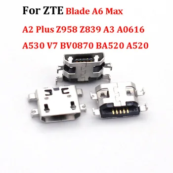 2/5 бр. USB Зарядно Устройство, Зарядно устройство за Зареждане на Портове и Конектори Жак За ZTE Blade A6 Max A2 Plus Z958 Z839 A3 A0616 A530 V7 BV0870 BA520 A520