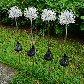 2 бр. Градински лампи творческа форма, водоустойчив, автоматично зареждане, енергоспестяващи реалистично изглеждащи, подобряване на атмосферата, Алуминиеви слънчеви