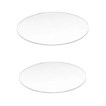 2 бр. Прозрачно Огледално акрилно кръгъл диск с дебелина 3 мм и 70 мм и 60 мм