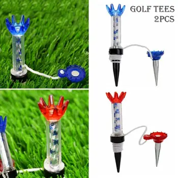 2 ЕЛЕМЕНТА Магнитни аксесоари за голф с въртене на 360 ° Пластмасова топка за голф Чай Тренировъчен Инструмент Държач за голф Практика