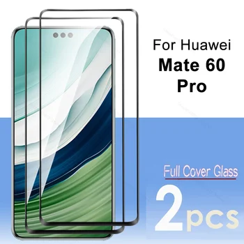 2 елемента Пълно Покритие От Изогнутого Закалено Стъкло За Huawei Капитан 60 Pro Защитно Фолио За екрана Hauwei Mate60 Mate60Pro 60Pro 2023 6,82 инча
