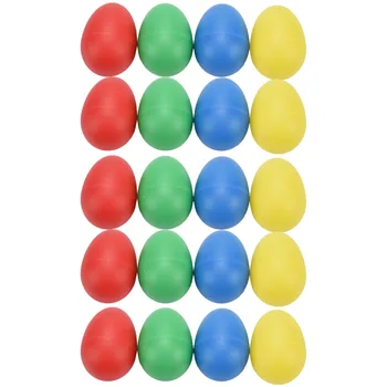 20 Бр. Шейкър за Яйца Пластмасов Музикален Шейкър за яйца с 4 цветове Детски Маракас за перкусия яйца