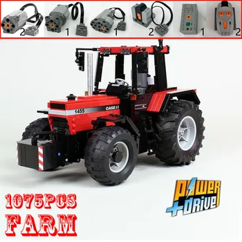 2021 НОВА мащабна модел 1:17 селскостопански трактори Case IH, градивен елемент на moc-54812, играчка модел камион за отдалечен монтаж, подарък за момче на рожден ден
