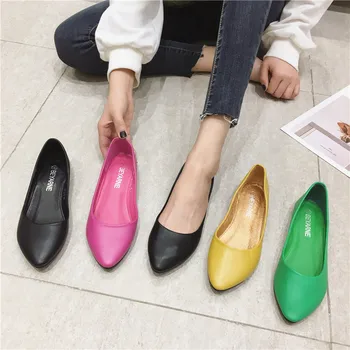 2023 Дамски обувки От естествена Кожа Подметка, Фини обувки с отворени Пръсти, Обувки на плоска подметка, Слипоны, Големи Размери, Zapatos De Mujer за възрастни