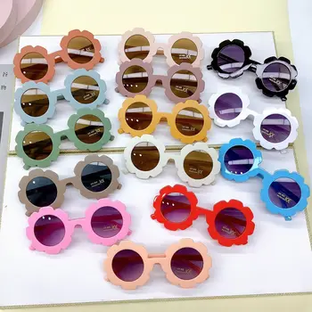 2023 Нови Сладки Бебешки Матови Очила Macaron Цвят от Серията Детски Слънчеви очила 1-8 години на Детски слънчеви очила