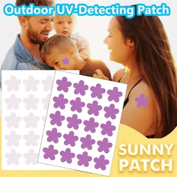 20pcs Лепенки за откриване на ултравиолетови лъчи, UV-Тест етикети за слънцезащитен крем, Кръпка за откриване на Слънцето, напомня за защита от слънцето, Сигурен Слънчев кръпка