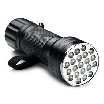 21 LED Скъсат Превключвател С Въже UV Фенерче За Откриване на Алуминиева Сплав Флуоресцентно Мини-Фенерче За Анализ на Урината Пари Преносими Бижута