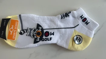 3 двойки на женските чорапи за голф, дамски чорапи за голф, Памучни чорапи с дебела кърпа Отдолу