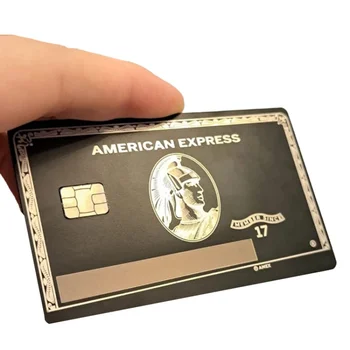 4442 и чип NFC Банка Метална картичка от неръждаема стомана с магнитна лента, е по кредитна карта, Поддръжка на потребителски метални кредитни карти