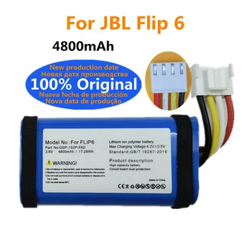 4800 mah Нов, 100% оригинални плейър високоговорител Батерия за JBL Flip 6 Flip6 Висококачествен Bluetooth батерия Bateria 