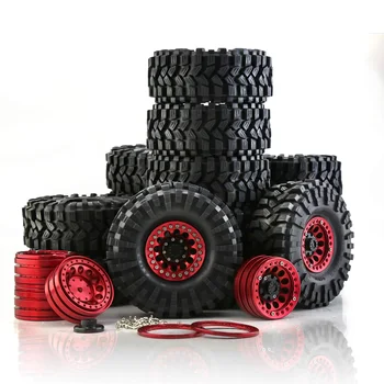 4ШТ 1,9-Цолови гуми от Каучук и Метал ступица колело за 1: 10 RC Rock Crawler Axial SCX10 RR10 Призрак Yeti RC Кола