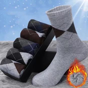 5 Двойки на Висококачествени Чорапи-тръби от Бамбуково Влакно с Дышащим Дезодорант в бизнес стил за Мъже на есен и пролет-лято, Големи Размери EUR 38-44