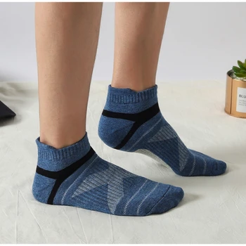 5 чифта мъжки чорапи, есен-зима, Удобни памучни мъжки чорапи дишащи, Модерен висококачествен дезодорант, ежедневни спортни чорапи