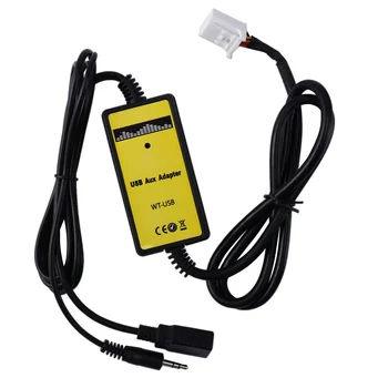 6 + 6PIN Авто радио с дигитален интерфейс USB MP3 адаптер за cd чейнджър с 3,5 мм вход AUX In за TOYOTA, LEXUS Corolla Series