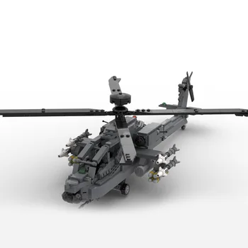 854 бр. Военен MOC 1:35 мащаб Американски AH-64D Apache Longbow ударен хеликоптер творчески идеи хай-тек играчка Боец Блокове