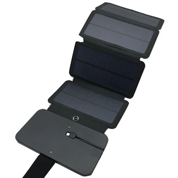 ABHU Sun Сгъваеми слънчеви батерии, Зарядно устройство 5 В USB Устройство Преносими слънчеви панели за зареждане на смартфони