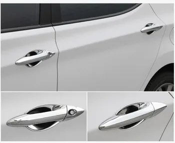 ABS Хромирана рамка, която дръжка, тампон за HYUNDAI ELANTRA 2011 2012 2013 2014 2015 2016, автомобилен стайлинг