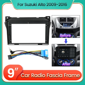 Android Автомобилното радио Стерео Пластмасов панел на челната Рамка за Suzuki Alto 2009-2016 Комплект за закрепване на устройството на таблото Кабел