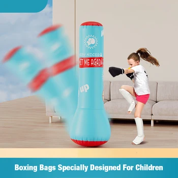Bouncy boxer-неваляшка за деца, Оборудване за бокс, Бебешки торби с пясък, Играчка за фитнес, Высвобождающий Енергия с удоволствие
