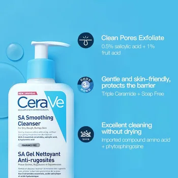 CeraVe Foam Почистващо средство за лице Хидратиращ Лосион за тяло Салицилова киселина, Аминокиселина Отбеливающее Овлажняващ Пенящееся Почистващо Средство За грижа за кожата