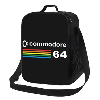 Commodore 64 Компютърна Изолирано Чанта за Обяд за училище Офис C64 Amiga Онази Nerd за многократна употреба Термоохладитель Обяд-Бокс За Жени И Деца