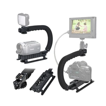 DV C-образна Ръчна Притежателя на камерата скоба флаш U-образна Стабилизатор на Движение стабилна Дръжка рамка за видео 5d2 DSLR SLR