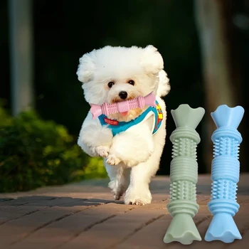 E9LD, играчки за агресивни кучета, безопасен материал, Щенячья Моларна пръчка във формата на бонбони за кучета малки и средни породи