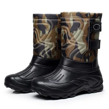 Eu 41-46 Мъжки зимни свръхлеки непромокаеми зимни обувки на открито, на Къмпинг, Риболов, скално Катерене, лов, нескользящая памучен обувки на дебела подметка