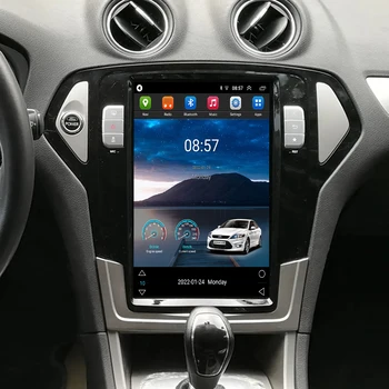 Eunavi 12,8 инчов Авто Радио Android 12 В Стил Tesla IPS GPS Мултимедиен Плеър За FORD mondeo fusion mk4 2007-2010 DSP Carplay