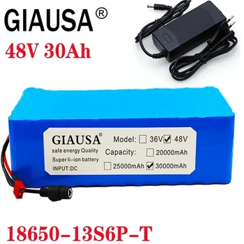 GIAUSA 48V 25ah 13s6p Литиева батерия 48V 30AH 2000W батерия за електрически мотор, вграден в 50A BMS T щепсел + зарядно устройство 54,6 V