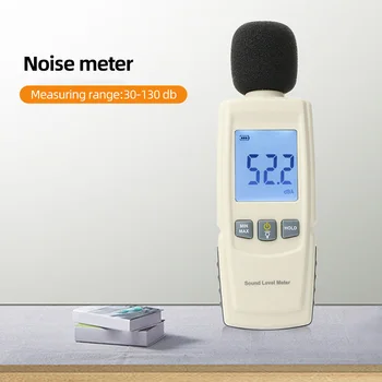 GM1352 Цифров Измерител на нивото на звука 30-130 db Тестер на шума в Децибели LCD екран С Подсветка Детектор на Шум на Аудио Микрофон Автоматично