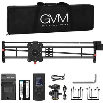GVM GR-120QD 120 см/GR-80QD 80 см Моторизиран Слайдер Камера Песен Слайдер Колички Стабилизатор за Камера Камера на Смартфон
