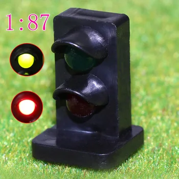 JTD871GR 5 бр. в мащаб 1:87 Зелени червени светодиоди под формата на джуджета сигнали за модели на Железопътна линия 2 Аспекта