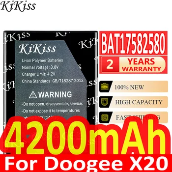 KiKiss За Doogee X 20 BAT17582580 Батерията е чисто Нова 5,0 Инча За Doogee X20 X20L Батерия за мобилен телефон 4200 mah Batteria + Проследяване