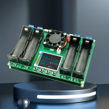 LCD дисплей Type-C, 4-канален тестер за батерии 18650, тестер за капацитет на батерията, тестер вътрешно съпротивление, поддържа защита от прегряване