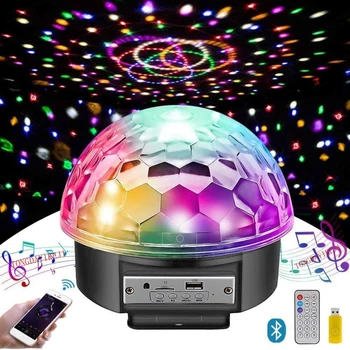Led диско-топка, Bluetooth, музикален живописна светлини, дистанционно управление, стробоскоп, осветление на атмосферата на сватбени партита, осветление на Хелоуин