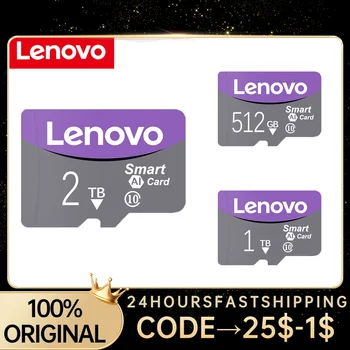 Lenovo 2 TB TF Карта 1 TB 512 GB 256 GB SD/TF Flash карта с памет V30 Високоскоростна Карта памет За телефон с камера