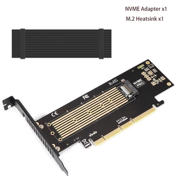 M. 2 22110 PCIE SSD Адаптер за Карта за разширение Адаптер Интерфейс M2 NVMe 22110 SSD NGFF за PCIE 4.0 Странично с Алуминиев Радиатор
